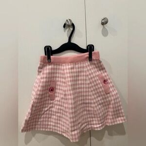 Lola + the boys pink gingham sweater skirt size 10